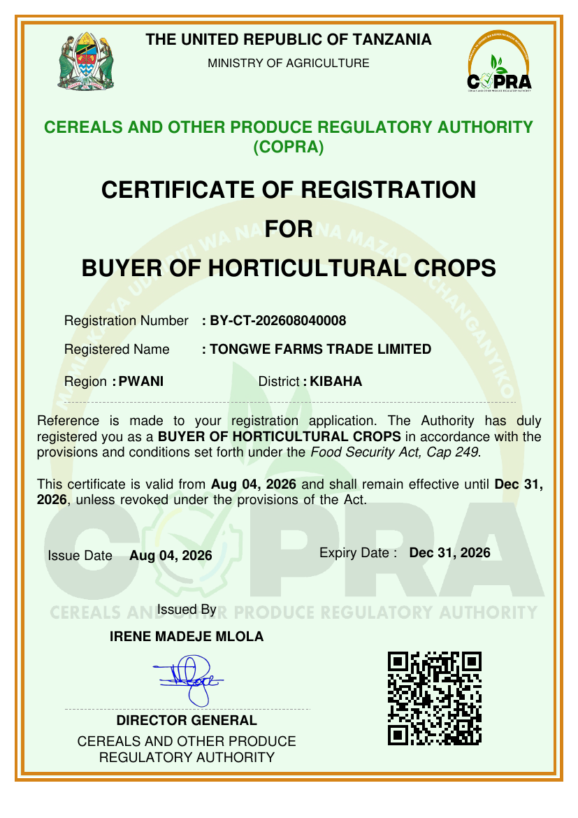 COPRA Buyer of Horticultural Crops Registration preview
